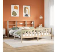 IBUQDDV Bed Struttura letto Telai per letti Letto a Piattaforma Letto Libreria senza Materasso 180x200 cm in Legno di Pino