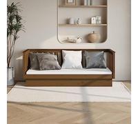 IBUQDDV Bed Telai per letti Letto a Piattaforma Struttura letto Dormeuse Ambra 90x190 cm in Legno Massello di Pino