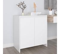 IBUQDDV Credenza bianca 70 x 41 x 75 cm, materiale in legno con 2 ante e robusta piastra per riporre lo spazio e la conservazione, costruzione durevole come complemento decorativo per il soggiorno