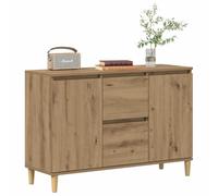 IBUQDDV Credenza minimalista in rovere Artisan 102 x 35 x 70 cm in legno con 2 cassetti e 2 ante per uno spazio ottimale, piano superiore stabile e uso multifunzionale
