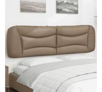 IBUQDDV Cuscino per testiera Hvar cappuccino marrone 180 cm ecopelle con chiusura lampo montaggio e chiusura in per illuminazione a LED - Imbottitura antimacchia per un ottimale