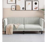 IBUQDDV Divano in velluto grigio chiaro a 2 posti, design moderno con tessuto morbido e gambe di sostegno stabili per il soggiorno, confortevole sensazione di seduta grazie alla spessa imbottitura sui