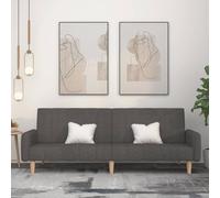 IBUQDDV Divano letto 2 posti grigio scuro tessuto divano letto 2 in 1 mobili funzionali con schienali regolabili per soggiorno e piccoli spazi