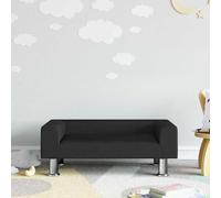 IBUQDDV Divano per bambini in velluto nero, 70 x 45 x 26,5 cm, con telaio in legno di pino e quattro gambe, imbottitura morbida per il comfort, design moderno per la cameretta dei bambini, imbottito