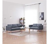 IBUQDDV Elegante divano a 2 posti e 3 posti, grigio scuro, in tessuto, comodo con rivestimenti rimovibili, robusto telaio in legno, durevole, morbido per il soggiorno