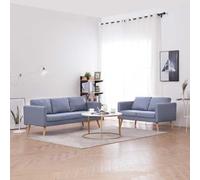 IBUQDDV Elegante set da divano a 2 posti e 3 posti in grigio chiaro con rivestimento in tessuto resistente e cuscino rimovibile per il massimo comfort di seduta, robusto telaio in legno e semplice