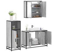 IBUQDDV Elegante set di mobili da bagno con mobiletto lavabo e specchio per bagno ordinato, spazio per articoli da toeletta, materiale durevole in legno