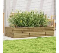 IBUQDDV Fioriera da Giardino in Legno di Pino Impregnato 110x60x23 cm per Piante e Fiori, Struttura Robusta e Stabile con Fondo Aperto per Drenaggio, Ideale per Orto e Decorazione