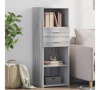 IBUQDDV Grigio Sonoma Highboard 45 x 42,5 x 124 cm in legno con elevata stabilità e resistenza all'umidità, molto spazio per organizzazione, design senza tempo, semplice