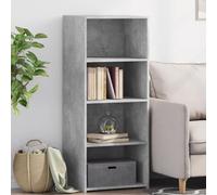 IBUQDDV Highboard grigio cemento, 50 x 41 x 124 cm, armadio in legno con molto spazio, materiale durevole per interni moderni, resistente all'umidità e stabile, semplice