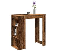 IBUQDDV Kitchen Table Lounge, tavolo da giardino, tavolo da bar con ripiano, effetto legno antico, 102 x 50 x 103,5 cm, in legno per sala da pranzo, cucina, soggiorno