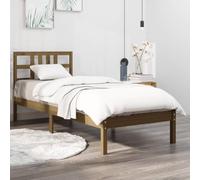 IBUQDDV Letto a Piattaforma Bed Telai per letti Struttura letto Giroletto ambra in Legno Massello 100x200 cm