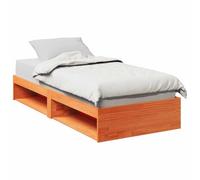 IBUQDDV Letto a Piattaforma Telai per letti Bed Struttura letto Dormeuse senza Materasso Marrone Cera 90x190 cm Legno di Pino
