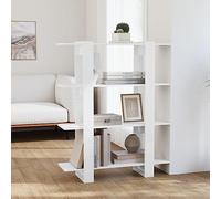 IBUQDDV Libreria bianca lucida divisoria, 100 x 30 x 123,5 cm, spazio per mobili, scaffali, accessori per la casa, stabilità multifunzionale