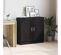 IBUQDDV Libreria moderna in rovere nero, 82,5 x 30,5 x 80 cm, in legno con due ante e più ripiani, per soggiorno e ufficio, mobili resistenti