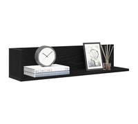 IBUQDDV Mensole da parete, 2 pezzi, colore nero, 75 x 16,5 x 16,5 cm, in legno a forma di L, design per una pratica conservazione e un montaggio flessibile come mensole stabili con spazio versatile