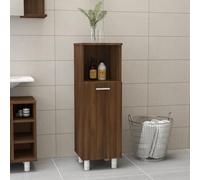 IBUQDDV Mobile Bagno con Anta e 3 Scomparti, Ampio Spazio di Stoccaggio, Legno Multistrato Resistente all'Umidità, Design con Piedini Alti, Colore Rovere Marrone, Dimensioni 30x30x95