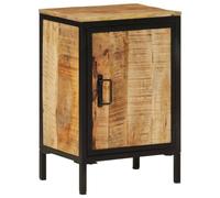 IBUQDDV Mobile Bagno in Legno Mango Massello con Telaio Ferro, Mobile Portaoggetti Bagno Ampio 40x30x60 cm per Saponi Shampoo Dentifricio, Assemblaggio Richiesto, Design Unico