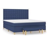 IBUQDDV Mobile per camera da letto, telaio per letto senza tempo, letto a molle con materasso blu, 160 x 200 cm, tessuto per una stabilità durevole e semplice