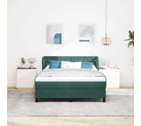 IBUQDDV Mobile senza tempo per camera da letto, letto a molle, con materasso, verde scuro, 160 x 200 cm, velluto per una robusta durata e una facile pulizia