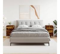 IBUQDDV Mobiletto Ingresso Tavolino Salotto Moderno Libreria Scaffale Tavolo Cucina Comodini 2 pz Rovere Fumo 40x35x69 cm in Legno Multistrato per Camere Da Letto Dormitorio Soggiorno Ufficio