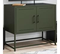 IBUQDDV Mobiletto Multiuso Consolle Ingresso Moderno Mobiletto Cucina Mobiletto Salvaspazio Mobile TV Verde Oliva 68,5x39x60,5 cm in Acciaio per Ufficio Soggiorno Sala Riunioni Cucina