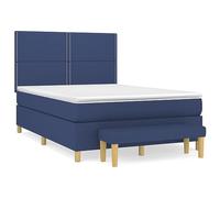 IBUQDDV Mobili per camera da letto, telaio senza tempo, letto a molle, con materasso, blu, 140 x 200 cm, tessuto per una stabilità durevole e semplice