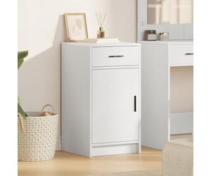 IBUQDDV Moderna credenza bianca a buffet 40 x 41 x 75 cm, in legno MDF con vano cassetti e porta, per sala da pranzo e utensili, design robusto