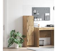 IBUQDDV Moderna credenza in legno artificiale con ampio spazio in legno per sala da pranzo e soggiorno, tre grandi scomparti per la conservazione, superficie opaca con contemporanea