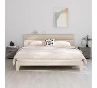 IBUQDDV Nightstand HAMAR - Tavolino per telefono, in legno massiccio, 2 pezzi, 40 x 35 x 44,5 cm, per soggiorno, camera da letto, corridoio, cucina