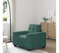 IBUQDDV Poltrona Relax in Velluto Verde Scuro con Struttura Robusta, Sedile Morbido e Design Moderno per Soggiorno e Camera da Letto, Ideale per Leggere e Guardare la TV
