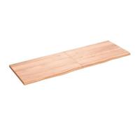 IBUQDDV Ripiano a Parete in Legno Massello di Rovere Rustico Pieghevole, Mensola Portaoggetti con Finitura Verniciata per Interni, 180x60 cm, Marrone Chiaro, Supporto Carico 43,2 kg