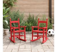 IBUQDDV Sedia a dondolo per bambini, 2 pezzi, in legno massiccio di pioppo, per giardino, camera da letto, soggiorno, angolo, veranda