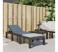 IBUQDDV Sedia da campeggio, da spiaggia, da esterni, con cuscino, antracite, in PP, per patio, spiaggia, terrazza, piscina