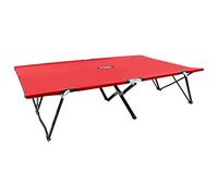 IBUQDDV Sedia da campeggio, da spiaggia, per esterni, per terrazze, doppio lettino, pieghevole, in acciaio, rosso, per patio, spiaggia, terrazza, piscina