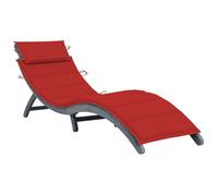 IBUQDDV Sedia da campeggio, per esterni, con cuscino, in legno massiccio di acacia, per patio, spiaggia, terrazza, piscina