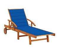 IBUQDDV Sedia da spiaggia, per esterni, da campeggio, con cuscino, in legno massello, per patio, spiaggia, terrazza, piscina