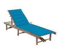 IBUQDDV Sedia da spiaggia per esterni, da campeggio, da giardino, con cuscino, in bambù, per patio, spiaggia, terrazza, piscina