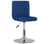 IBUQDDV Sedia girevole per sala da pranzo in tessuto blu, moderna sedia girevole con molla a gas e struttura in acciaio cromato per elevata robustezza e comfort di seduta ottimale