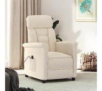 IBUQDDV Sedia ufficio Poltrone Sedie da pranzo Poltrona Relax Poltrona Reclinabile Elettrica Beige in Microfibra per Sala da Pranzo, Cucina