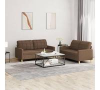 IBUQDDV Set di 2 divani con cuscino in tessuto marrone - Robusto paesaggio residenziale con rivestimento traspirante per un uso duraturo, design resistente e confortevole imbottitura