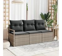 IBUQDDV Set di 3 divani da giardino con cuscino, in rattan sintetico, modulare, per esterni, per terrazza e balcone, resistente alle intemperie, in rattan sintetico, con cuscini di lusso