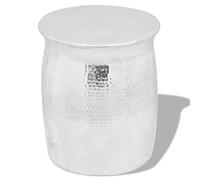 IBUQDDV Sgabello in alluminio martellato, tavolino in argento rustico, arredamento decorativo durevole, di alta qualità