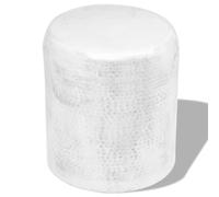 IBUQDDV Sgabello in alluminio martellato, tavolino in argento rustico, elegante, durevole, oggetto decorativo per snack, bevande, cornici per foto, piante in vaso di alta qualità lucido