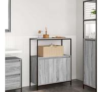 IBUQDDV Sonoma - Armadietto da bagno con ripiani, 76,5 x 35 x 95 cm, con ante e scomparti aperti per un'organizzazione e uno spazio ottimali