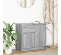 IBUQDDV Sonoma - Credenza con cassetto grigio, 71 x 35 x 65 cm, materiale in legno, per mobili, scaffali, porte, organizer, soggiorno, sala da pranzo, casa, ufficio, durevole e robusta