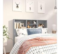 IBUQDDV Sonoma - Testiera con ripiani, 120 x 19 x 103,5 cm, mensola da parete con quattro scomparti per libri e decorazioni