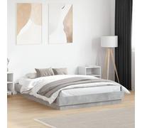 IBUQDDV Struttura letto Letto a Piattaforma Bed Telai per letti Giroletto Grigio Cemento 140x190 cm in Legno Multistrato per Camera da Letto