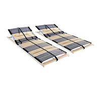 IBUQDDV Struttura letto Letto a Piattaforma Bed Telai per letti Reti a Doghe 2 pz 7 Zone con 42 Doghe in Legno 80x200 cm