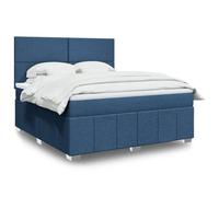 IBUQDDV Struttura letto Letto a Piattaforma Telai per letti Bed Giroletto a Molle con Materasso Blu 180x200 cm in Tessuto per Camera da Letto